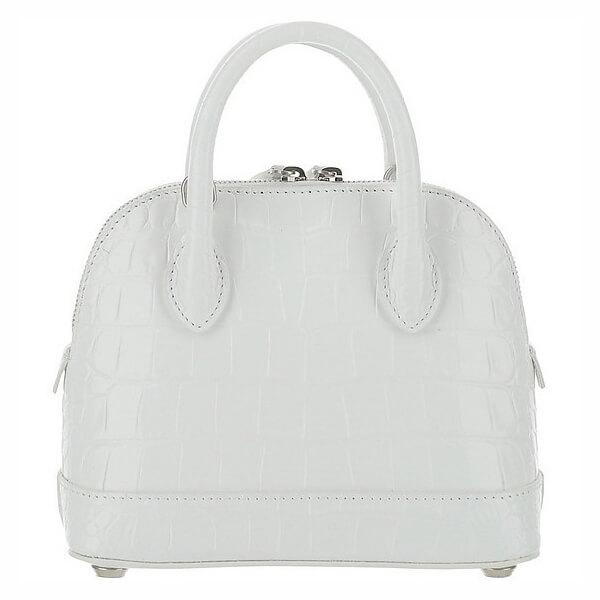 バレンシアガ バッグ コピー BALENCIAGA★White Leather Ville Top XXS Bowler Bag 20100801